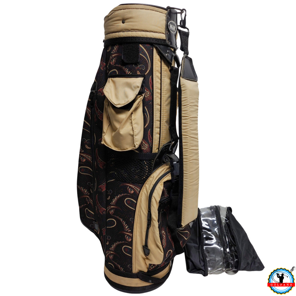 Vintage Paisley 3-Way Golf Cart Bag By Ron Miller Pro Model w/ Rain cover - Picture 1 of 14